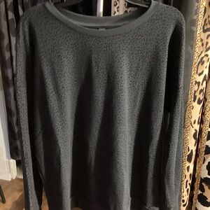 Mondetta Black Leopard Print Sweatshirt